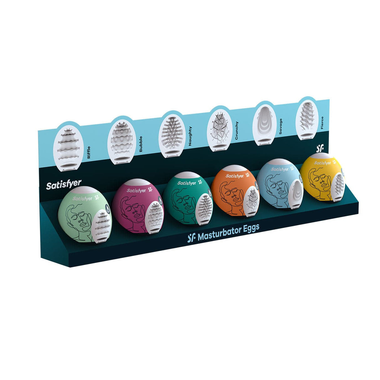 Satisfyer - Masturbator Eggs Set of 6 (Multi Colour) Masturbator Egg (Non Vibration)