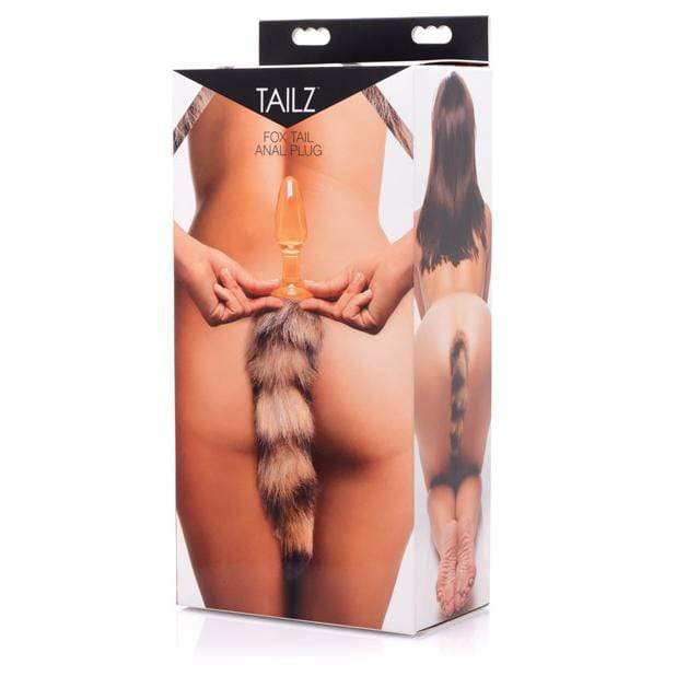 XR - Tailz Fox Tail Glass Anal Plug (Orange) Glass Anal Plug (Non Vibration)