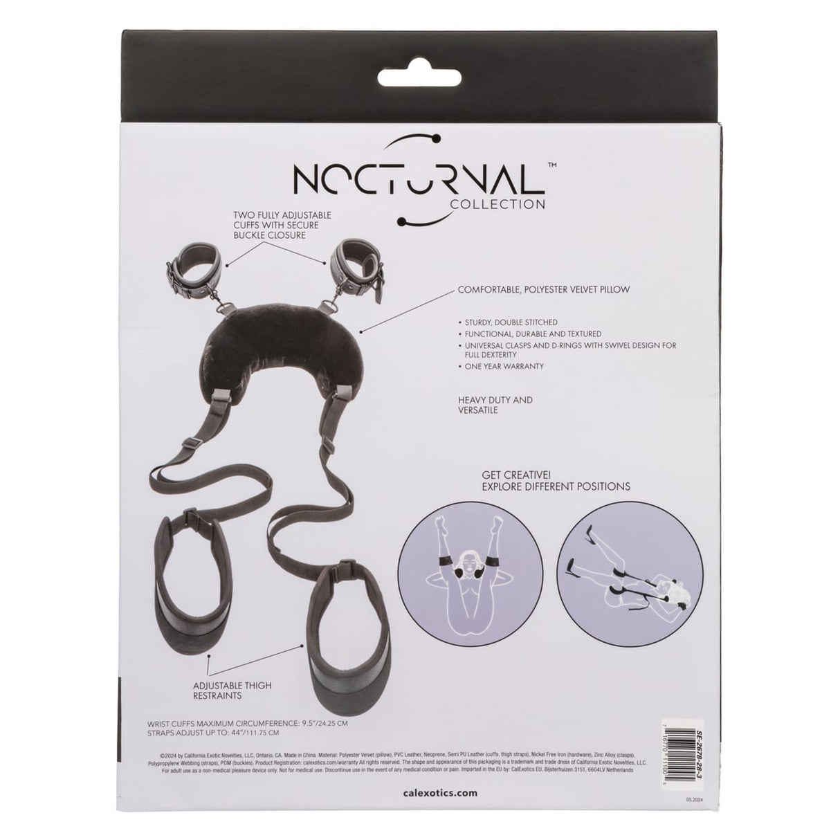 CalExotics - สายรัดจัดท่ารุ่น Nocturnal พร้อมหมอน (สีดำ)