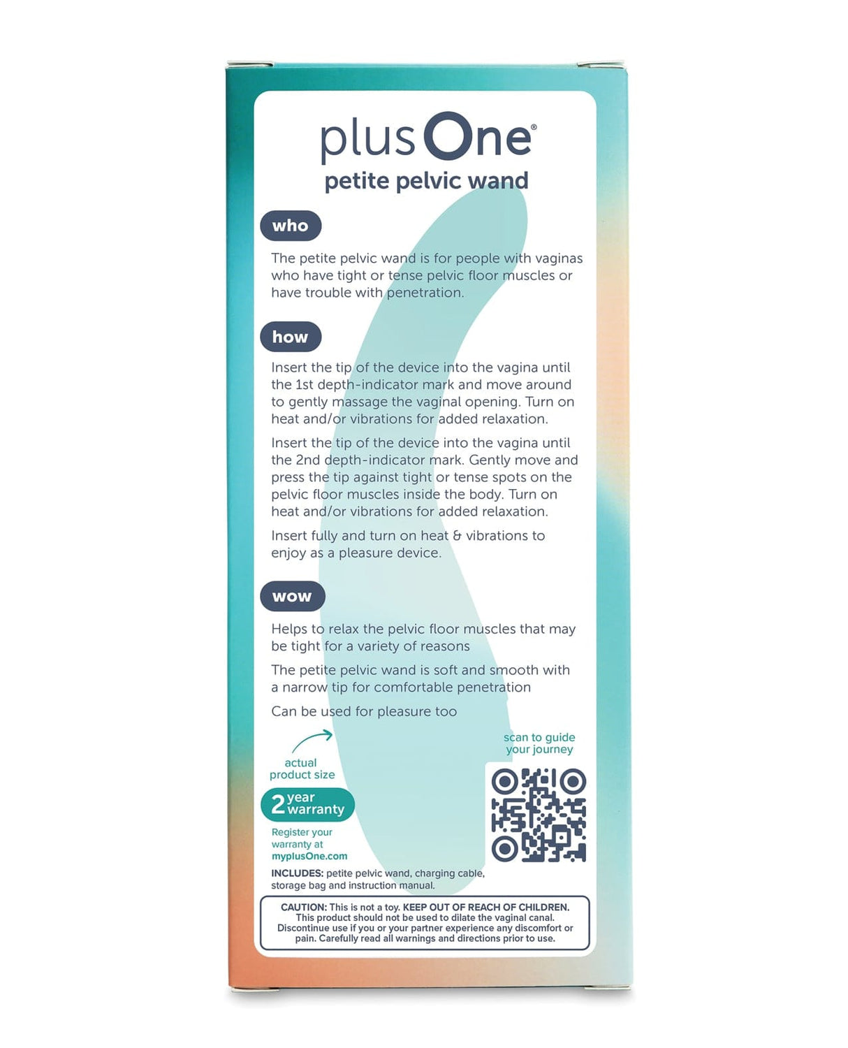 plusOne - ไม้บำบัดกล้ามเนื้ออุ้งเชิงกรานขนาดกะทัดรัด ให้ความร้อนและสั่นได้