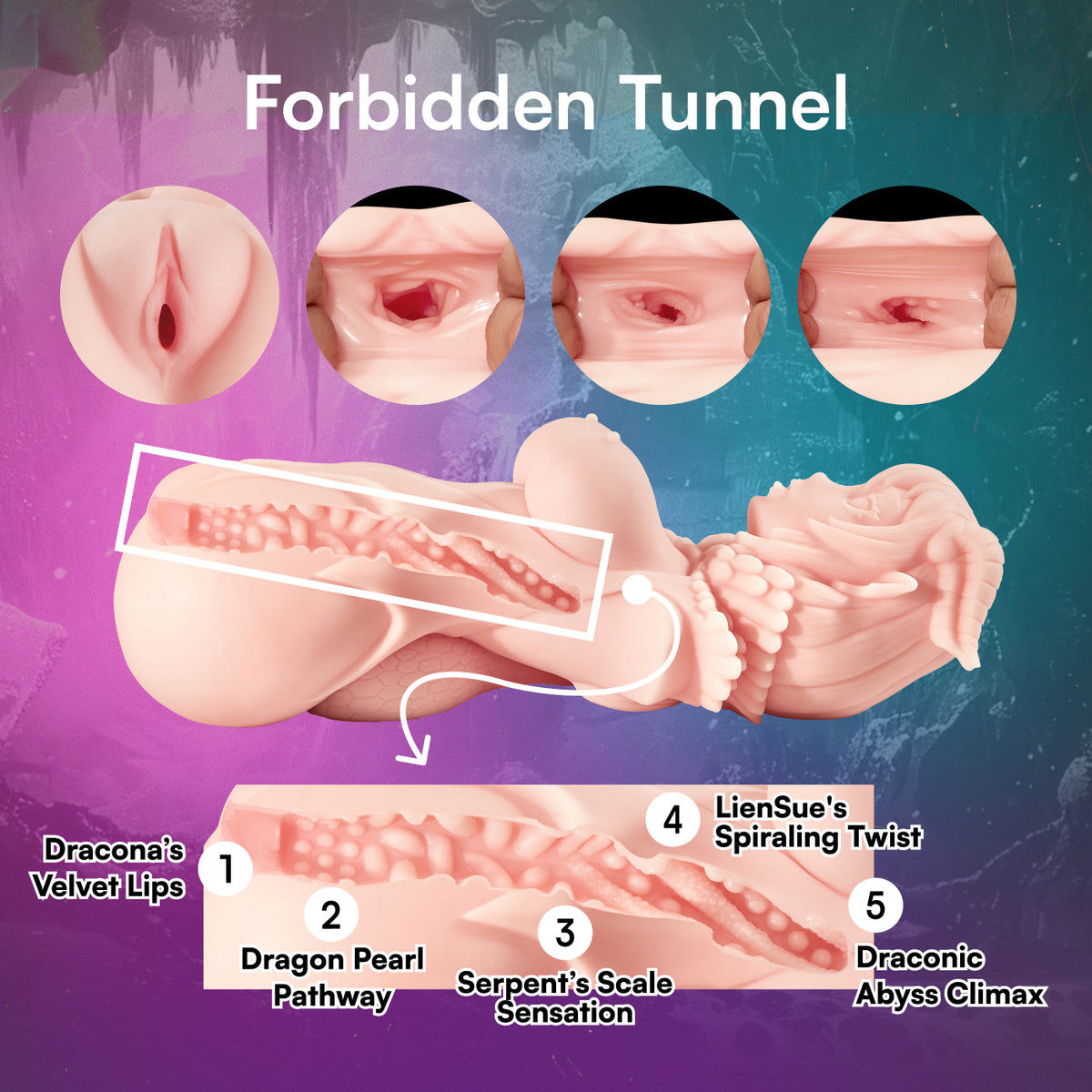 Seiraku Toys - LienSue's Dracona Fantasy 3D Onahip Masturbator