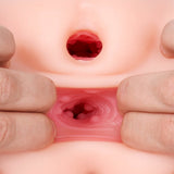 XTC Japan - เครื่องช่วยสำเร็จความใคร่ 3D แบบสองทางเข้า Step-Sister's Secret Relation (สีเบจ)