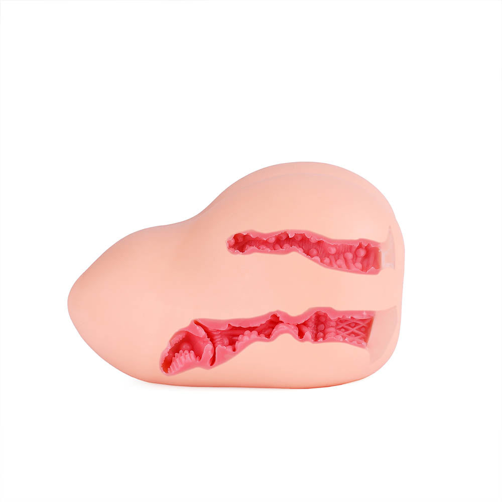 XTC Japan - เครื่องช่วยสำเร็จความใคร่ 3D แบบสองทางเข้า Step-Sister's Secret Relation (สีเบจ)