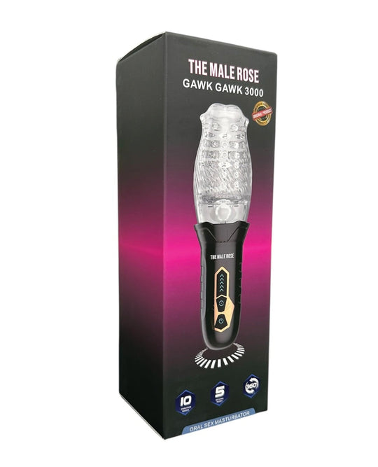 The Male Rose - เครื่องช่วยสำเร็จความใคร่ทางปากแบบหมุน Gawk Gawk 3000 (สีดำ)