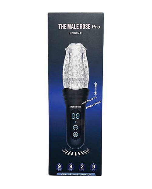 The Male Rose - เครื่องช่วยสำเร็จความใคร่แบบ 3 มิติ Pro พร้อมระบบกระแทก หมุน และสั่น (สีดำ)