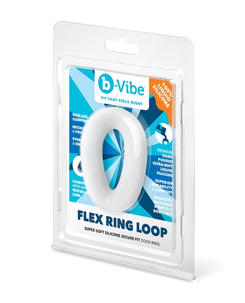 B-Vibe - Flex Ring Loop แหวนรัดอวัยวะเพศชายซิลิโคน (ใส)