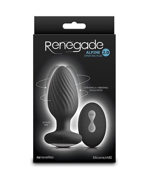 NS Novelties - จุกเสียบทวารหนักแบบหมุน Renegade Alpine 2.0 ควบคุมด้วยรีโมต (สีดำ)