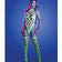Fantasy Lingerie - Adrenaline Rhinestone Fishnet Teddy Set (Neon Green) - Green / One Size