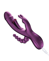 Honey Play Box - Trilux 4-in-1 Rabbit Vibrator with Anal Beads (Purple) - Purple