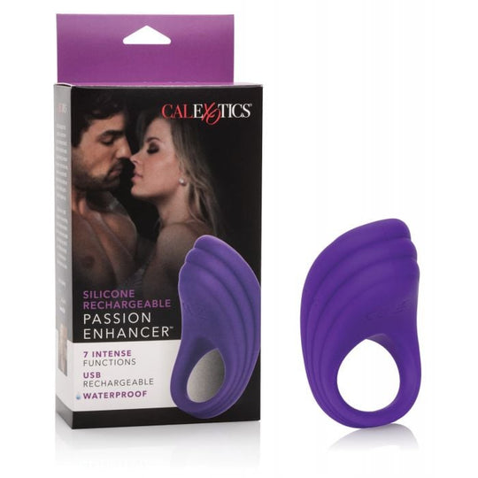 CalExotics - อุปกรณ์เพิ่มความสุขสำหรับคู่รัก Passion แบบชาร์จไฟได้ (สีม่วง)