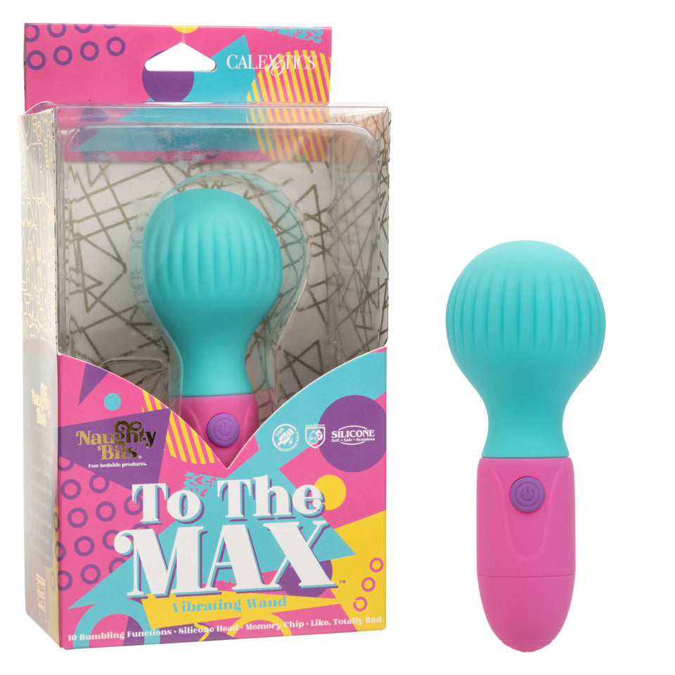 CalExotics - เครื่องสั่นขนาดมินิแบบแท่งชาร์จไฟได้ Naughty Bits To The Max (สีน้ำเงิน)