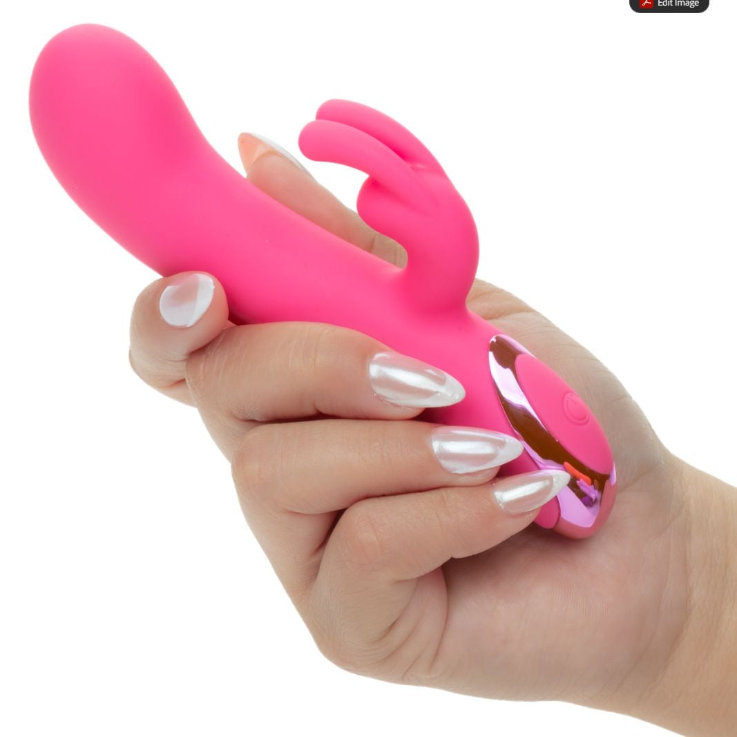 CalExotics - เครื่องสั่นกระต่ายแบบชาร์จไฟได้ Kroma Turbo G Bunny (สีชมพู)