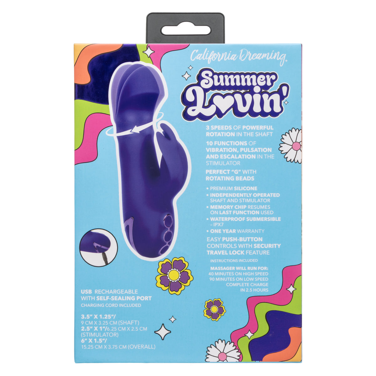CalExotics - Summer Lovin’ Haight Ashbury Clitoral Vibrator (Purple) - Purple
