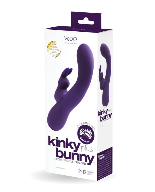 VeDO - เครื่องสั่นกระต่าย Kinky Bunny Plus ชาร์จไฟได้ (ม่วง)