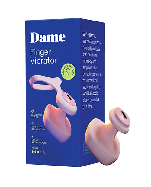 Dame - Fin 2.0 เครื่องสั่นนิ้วมือแบบชาร์จไฟได้ (สีชมพู)
