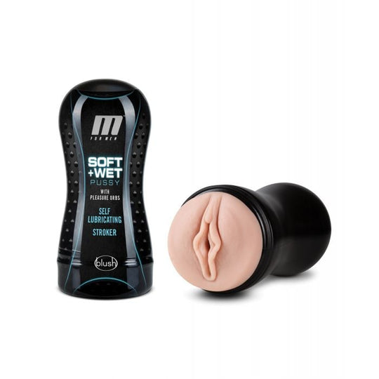 Blush Novelties - M for Men อุปกรณ์สำเร็จความใคร่ช่องคลอดแบบนุ่มและชุ่ม (สีเบจ)