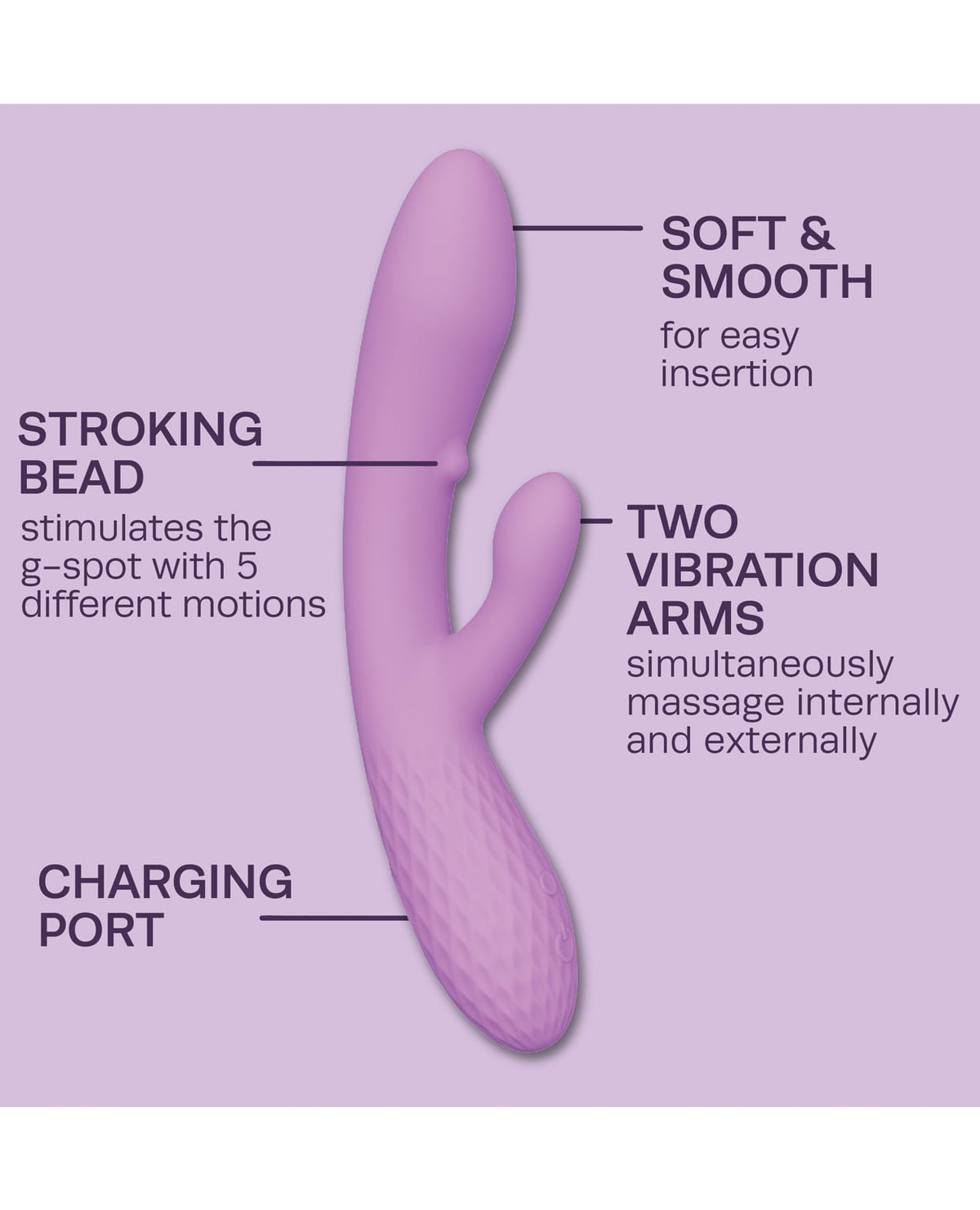 plusOne x Cosmopolitan - Main Character Rabbit Vibrator - Multi Colour