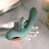 Evolved - Rub Me Tender Rechargeable Rabbit Vibrator (Green)