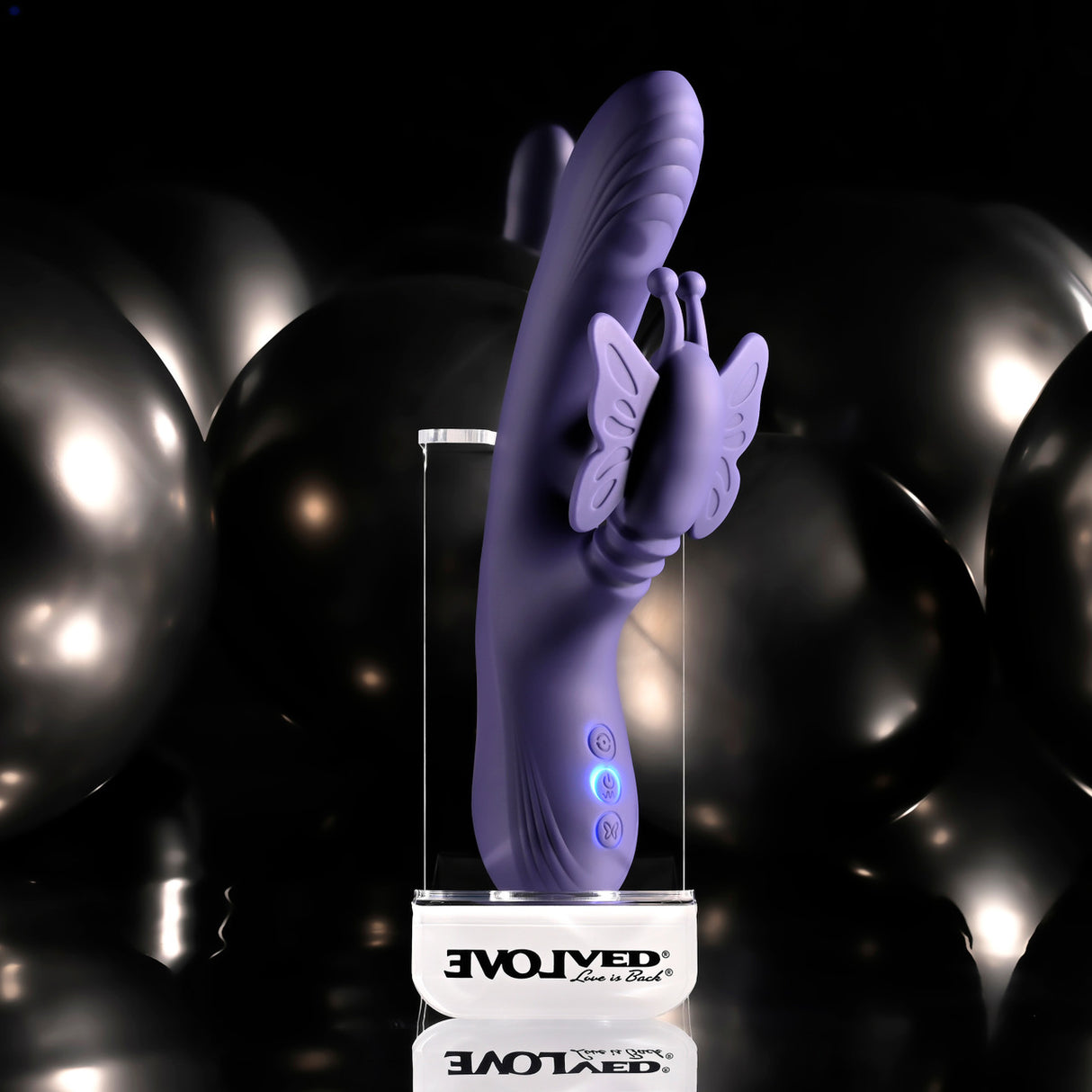 Evolved - เครื่องสั่นกระต่ายแบบชาร์จไฟได้ รุ่น Wings of Frenzy (สีม่วง)