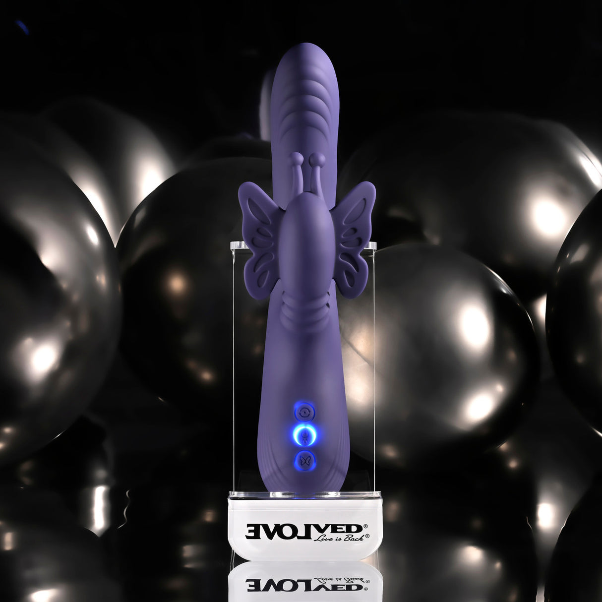 Evolved - เครื่องสั่นกระต่ายแบบชาร์จไฟได้ รุ่น Wings of Frenzy (สีม่วง)