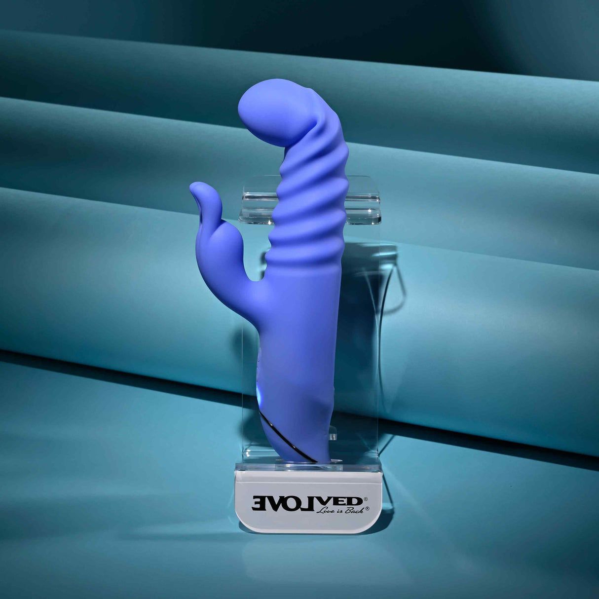 Evolved - เครื่องสั่นกระต่ายแบบชาร์จไฟได้ Knock Knock (สีน้ำเงิน)
