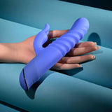 Evolved - เครื่องสั่นกระต่ายแบบชาร์จไฟได้ Knock Knock (สีน้ำเงิน)