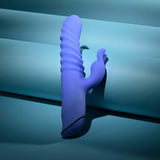 Evolved - เครื่องสั่นกระต่ายแบบชาร์จไฟได้ Knock Knock (สีน้ำเงิน)