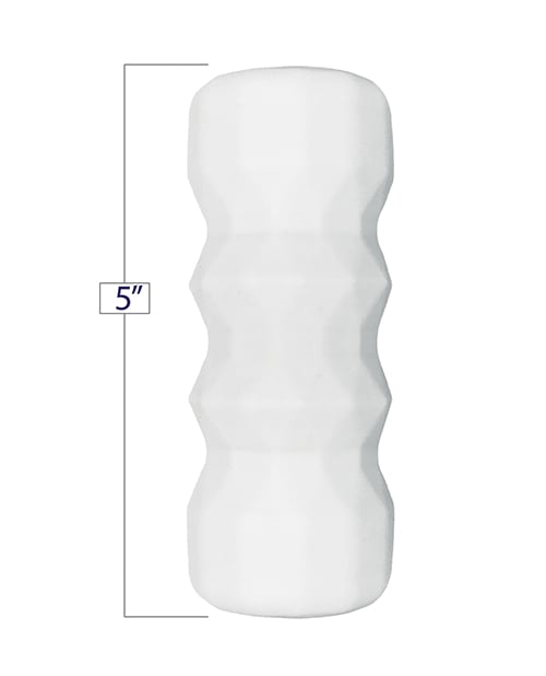 Icon Brands - GeoStroker Four 12.7 cm Ultra-Soft Textured Masturbator (White) - White / 12.7 cm
