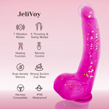 Tracy's Dog - JeliVoy Thrusting Dildo Jellyskin (Rose Red)