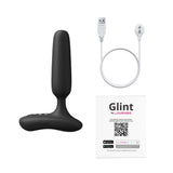 Lovense - Glint ปลั๊กทวารสั่นสะเทือนควบคุมผ่านแอป ตอบสนองต่อการสัมผัส (สีดำ)