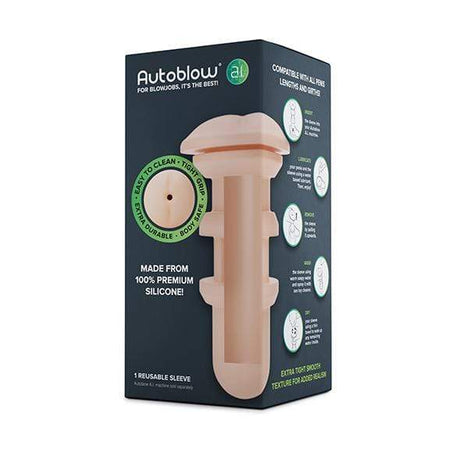 🎁 Autoblow - A.I Series Standard Silicone Sleeve Vagina Mouth Anus Orifice (100% off) AB1015 CherryAffairs