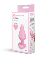B-Vibe - B-Mine Butties Heart-Base Silicone Anal Plug (Pink) BV1027 CherryAffairs
