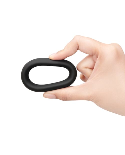 B-Vibe - Snug Silicone Cock Ring Collection (Black) CherryAffairs