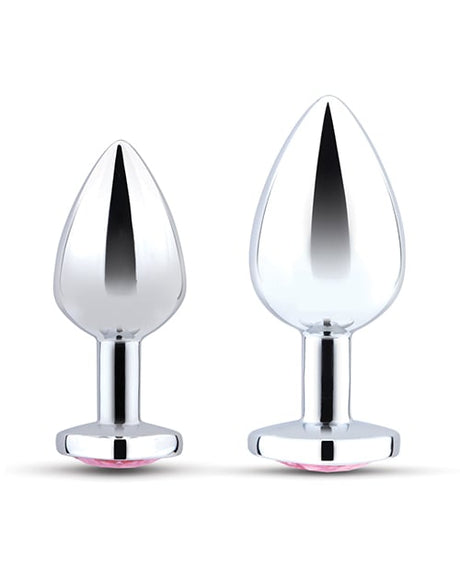 B-Vibe - Jewel Heart Metal Anal Plug Training Set (Silver) – product view 2