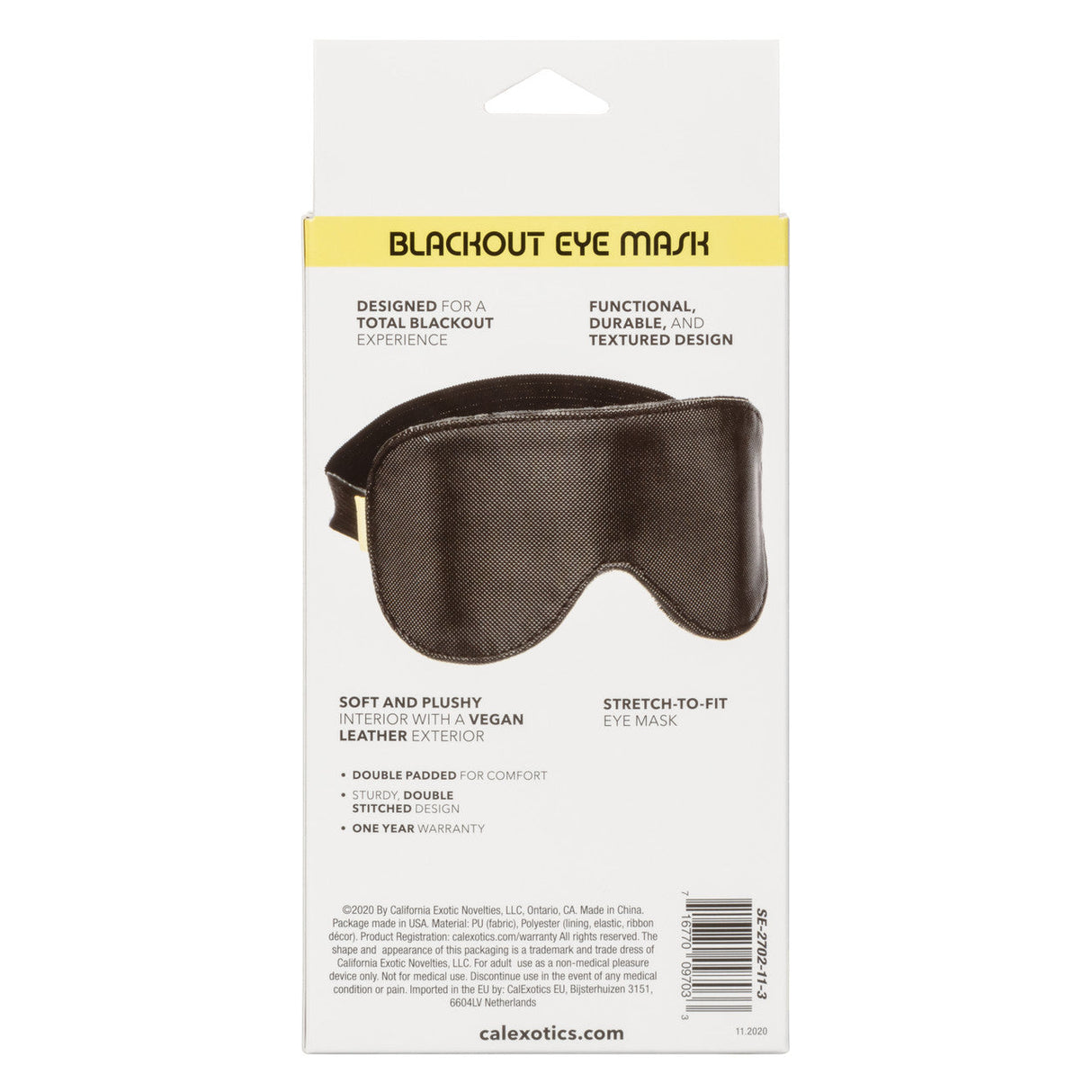 CalExotics - Boundless Padded Blackout Sensory Eye Mask (Black) – product view 4
