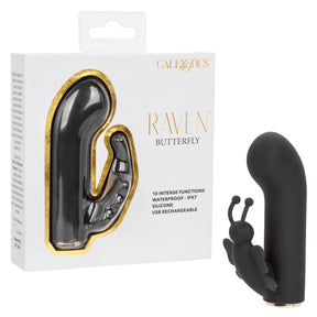 CalExotics - Raven Butterfly Rechargeable Mini Dual Vibrator (Black) – product image