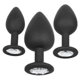 CalExotics - Silicone Gem Graduated Anal Plug Kit (Black) – product view 3