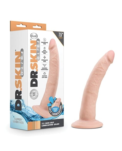 Blush Novelties - Dr Skin Glide Self Lubricating Suction Cup Dildo CherryAffairs