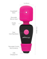 BMS Factory - PalmPower Pocket Rechargeable Mini Wand Vibrator (Pink) BMS1026 CherryAffairs