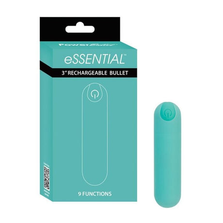 BMS Factory - PowerBullet eSSENTIAL Rechargeable Bullet Vibrator (Teal) BMS1025 CherryAffairs