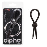CalExotics - Alpha Liquid Silicone Adjustable Lasso Cock Ring (Black) CE2181 CherryAffairs
