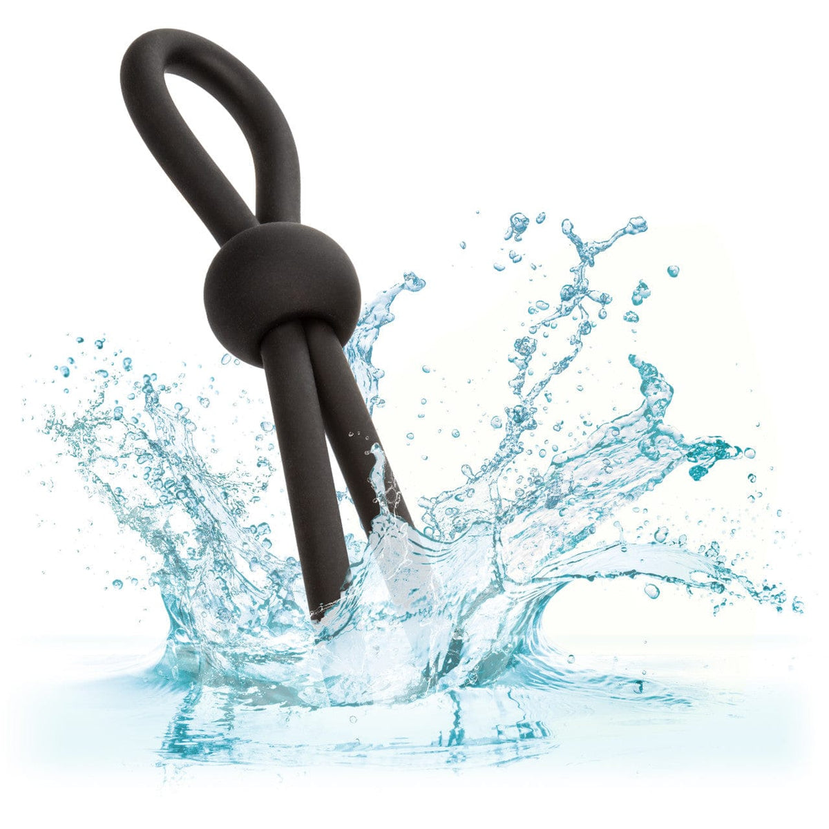 CalExotics - Alpha Liquid Silicone Adjustable Lasso Cock Ring (Black) CE2181 CherryAffairs