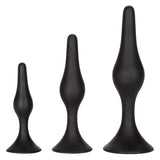 CalExotics - Silicone Graduated Anal Starter Kit with Suction Bases (Black) CE2197 CherryAffairs