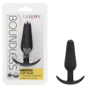 California Exotics - Boundless Vibrating Slim Butt Plug (Black) CE2132 CherryAffairs