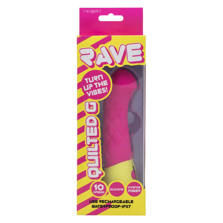 California Exotics - Rave Quilted G Spot Dildo (Pink) CE2116 CherryAffairs