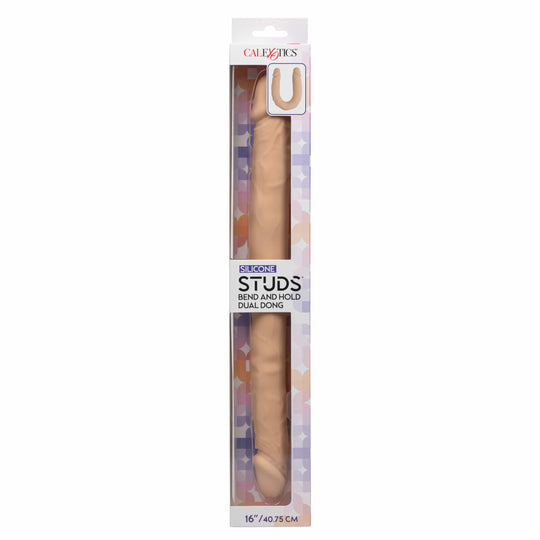 CalExotics - Silicone Studs Bend and Hold Dual Dong Dildo 16"