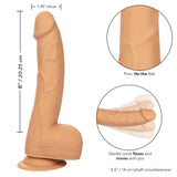 California Exotics - Silicone Studs Realistic Dildo with Balls CherryAffairs