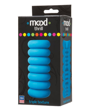 Doc Johnson - Mood Thrill Triple-Texture Masturbator (Blue) DJ1223 CherryAffairs