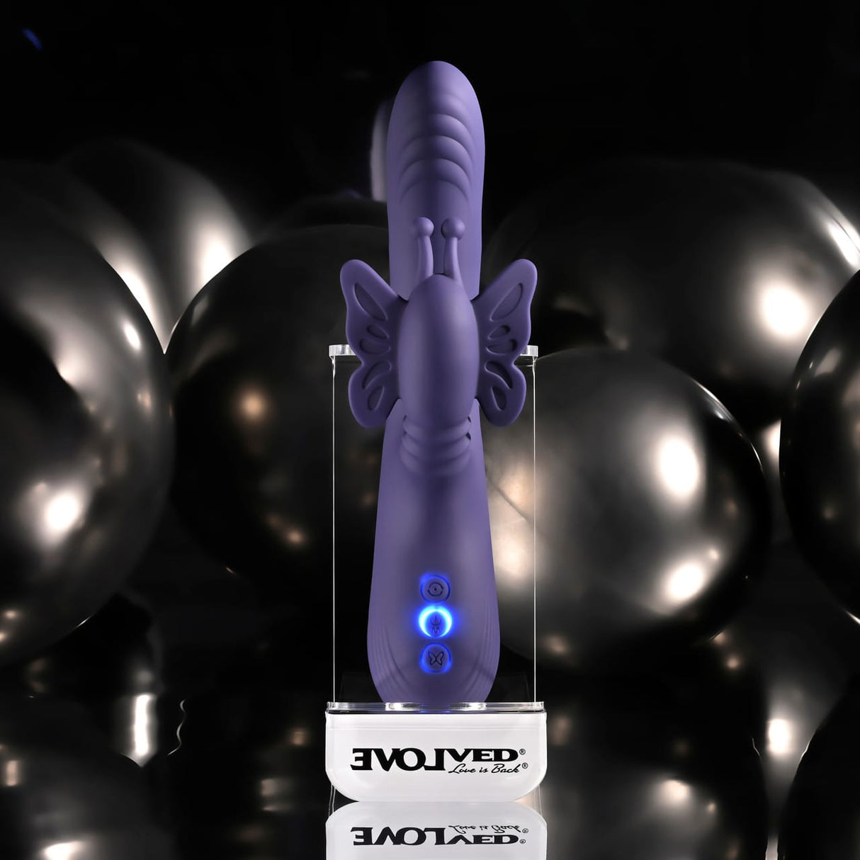 Evolved - Wings of Frenzy Rechargeable Rabbit Vibrator (Purple) EV1221 CherryAffairs