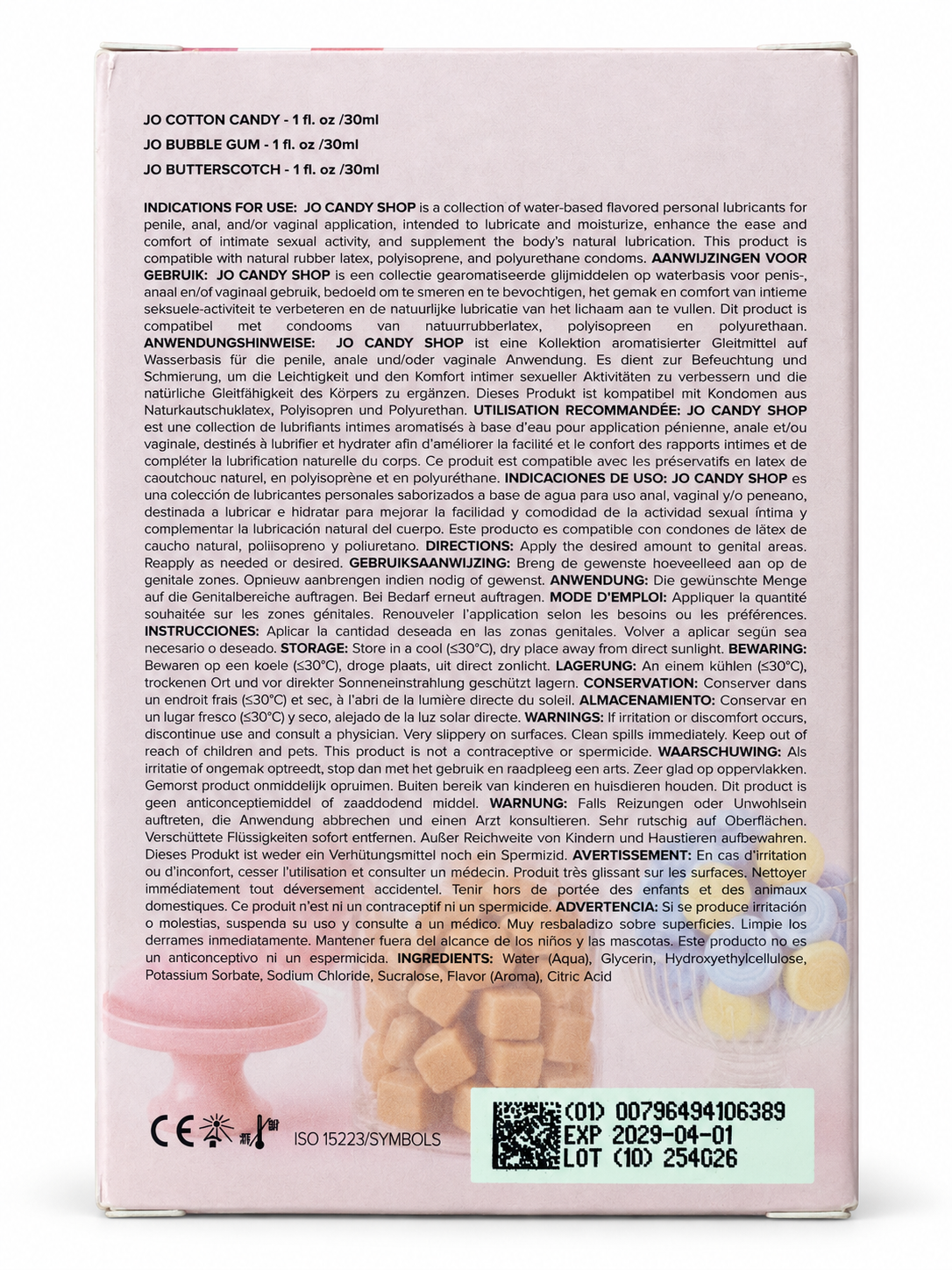 สารหล่อลื่นสูตรน้ำผสมกลิ่นรส System JO - Tri-Me Candy Shoppe แบบแพ็ก 3 ชิ้น 3 × 30 ml